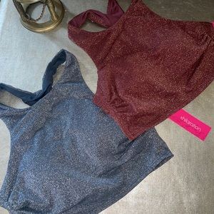 2X xhilaration Swim Suit Bikini Top Modest size S (0-2). Can Use For Workout Bra